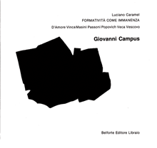 Copertina di `Giovanni Campus Formatività come immanenza´