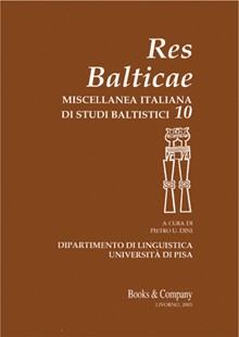 Copertina di `Res Balticae 10´